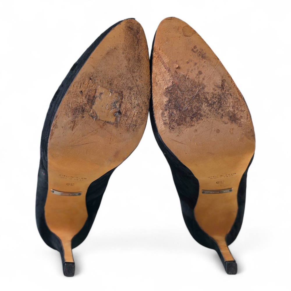 Tania Spinelli Italy Black Calf Hair Platform Pumps - Size 39 - Picture 5 of 5